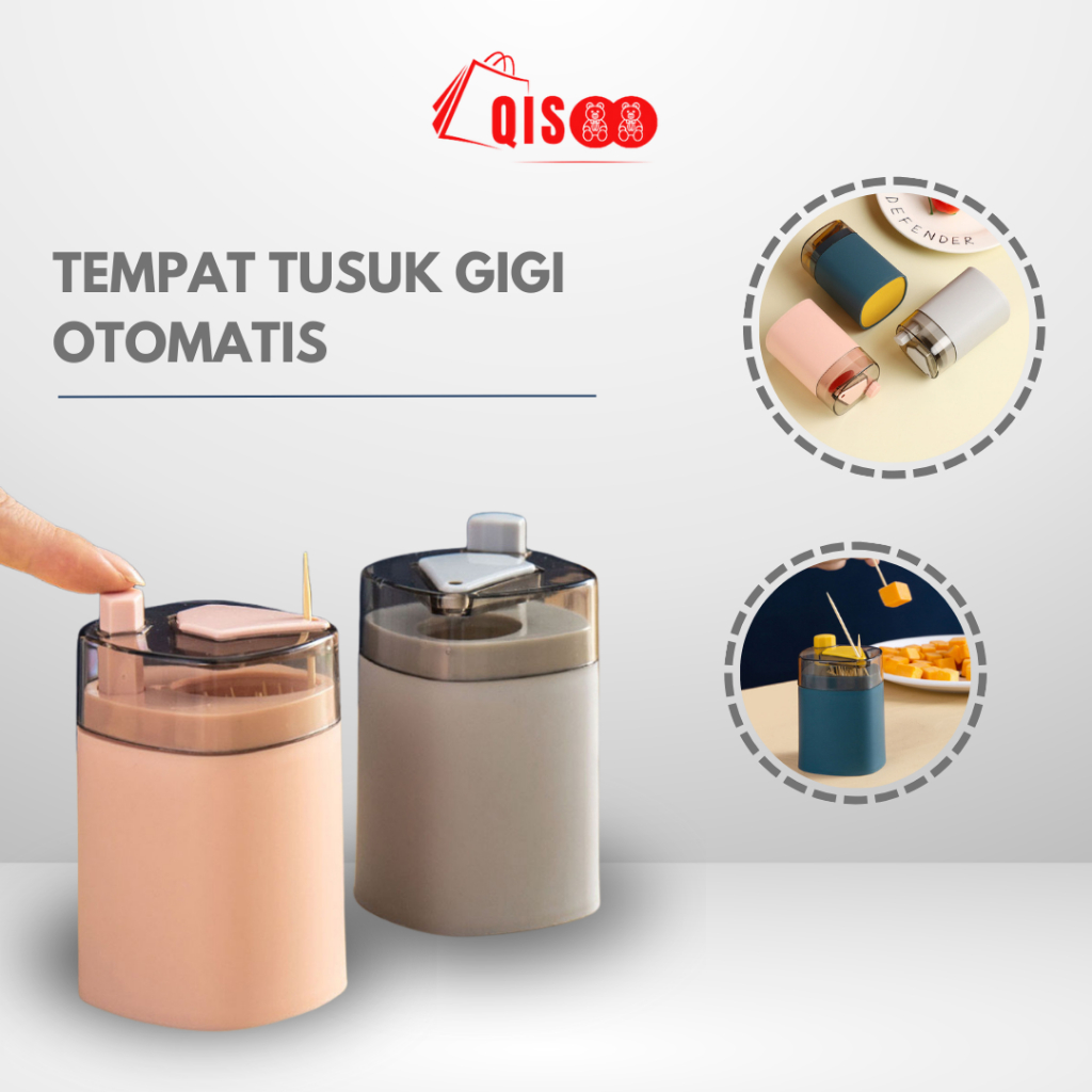 Jual Qisoo Tempat Tusuk Gigi Otomatis Holder Tusuk Gigi Wadah Tusuk