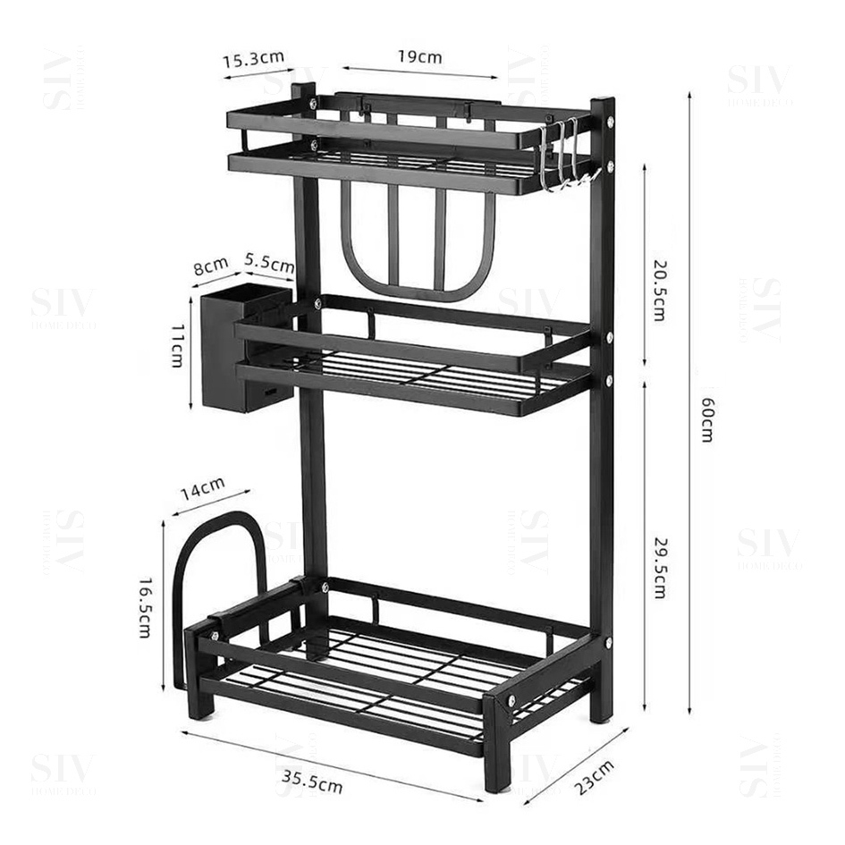 Jual SIV Rak Bumbu Putar Berputar 360 Derajat Rak Bumbu Dapur Rak Dapur