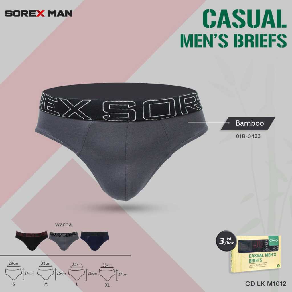 Jual Celana Dalam Pria CD Sorex Man Bahan Super Soft Katun Bamboo