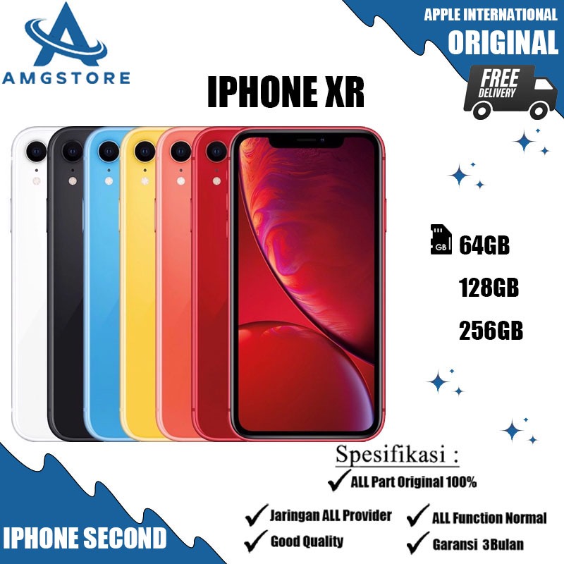 Jual IPhone XR 64GB 128GB 256GB Second Fullset Mulus No Minus LCD