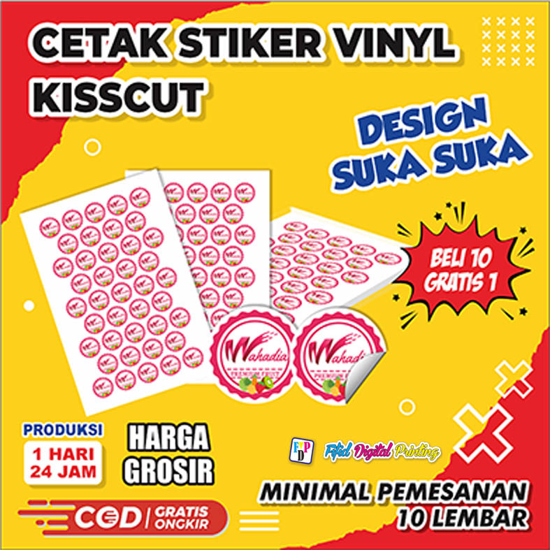 Jual Stiker Vynil Vinyl Label Makanan Logo Olshop Dll Ukuran A3