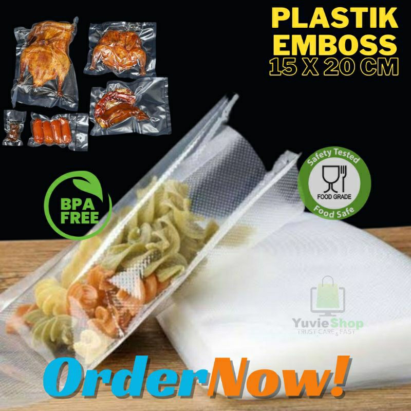 Jual Kantong Plastik Vacuum Sealer Emboss 15 X 20 Cm BPA FREE Food