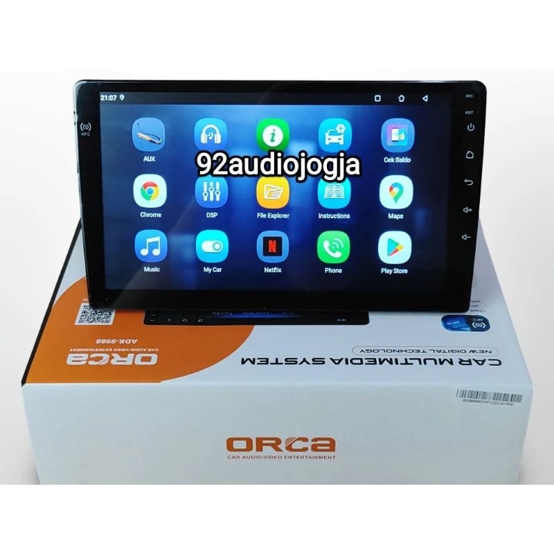 Jual Head Unit Android ORCA 10 Inch ADR 9988 NFC 2 64 Carplay Android