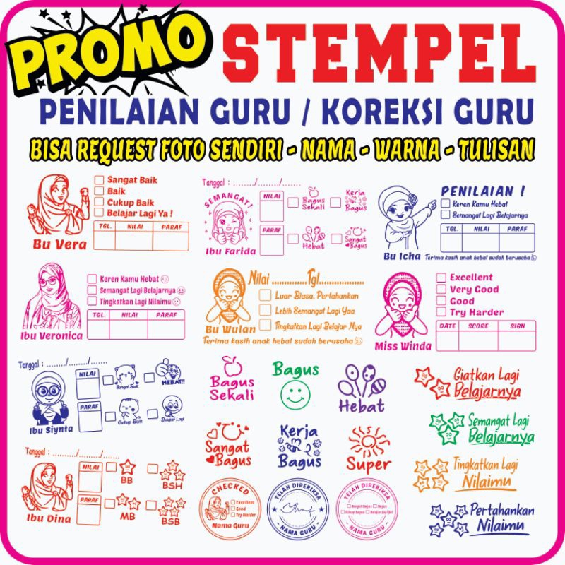 Jual Stempel Nilai Penilaian Koreksi Checked Reward Shopee