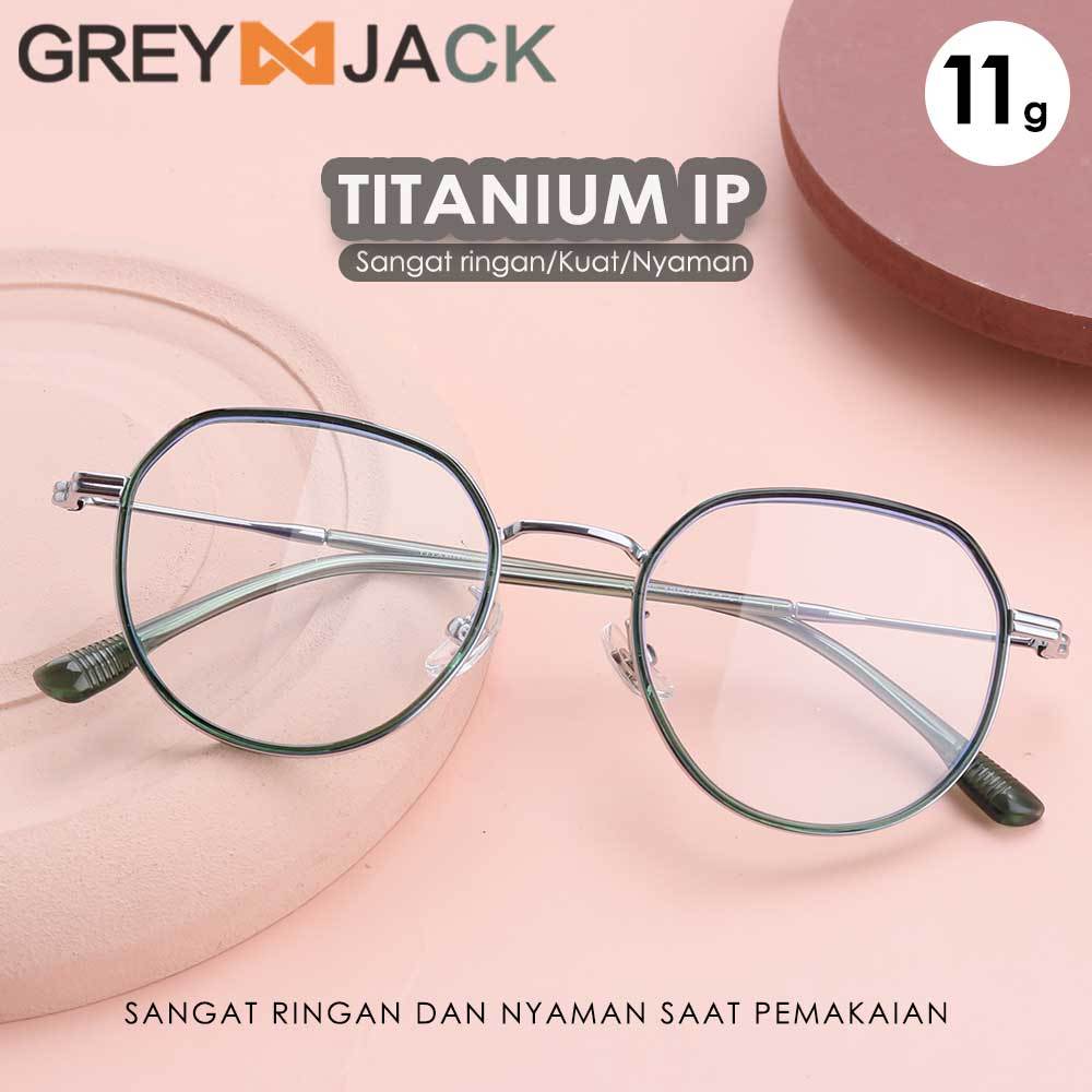 Jual Grey Jack Frame Kacamata Model Kotak Bahan Titanium Fashion Unik