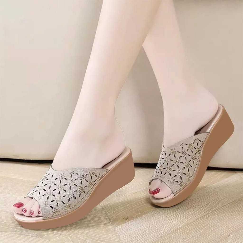 Jual Sandal Wedges Wanita Leyli Tinggi Cm Ukuran Shopee