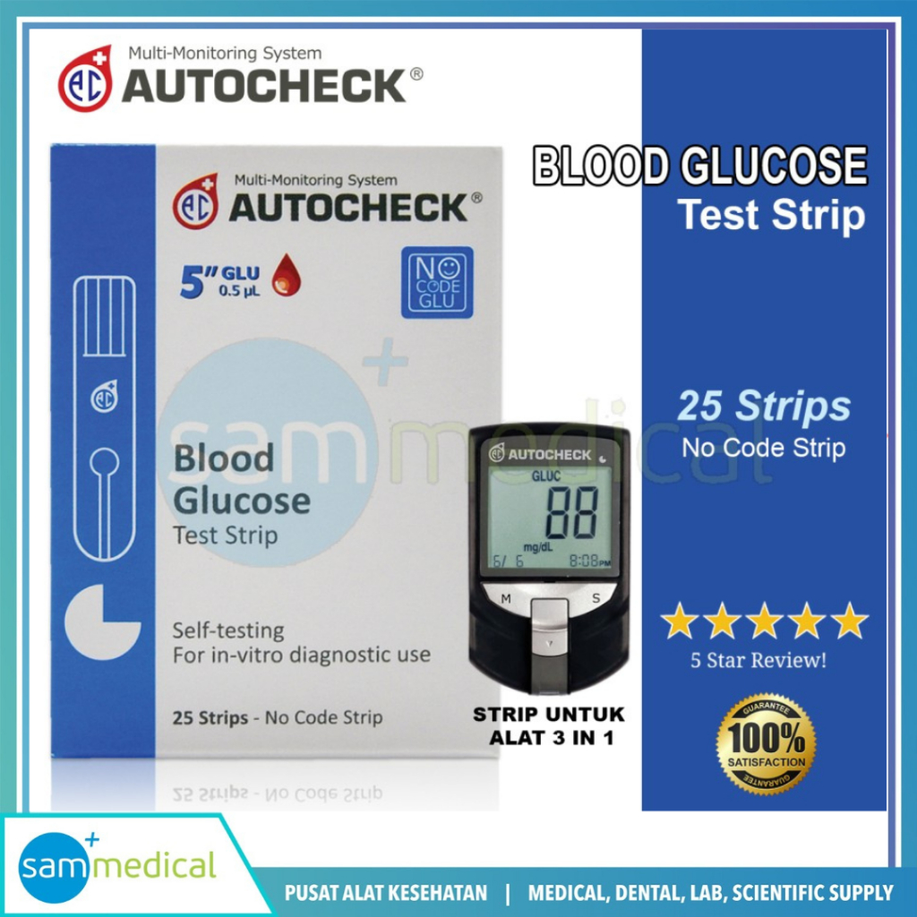 Jual Autocheck Strip Gula Darah Strip Glucosa Strips Shopee