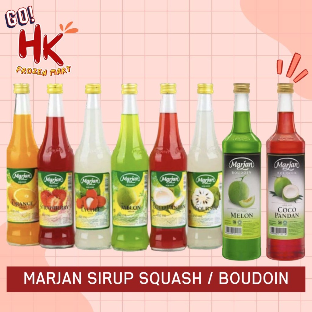 Jual Marjan Syrup Squash Boudoin Coco Pandan Melon Leci Mangga