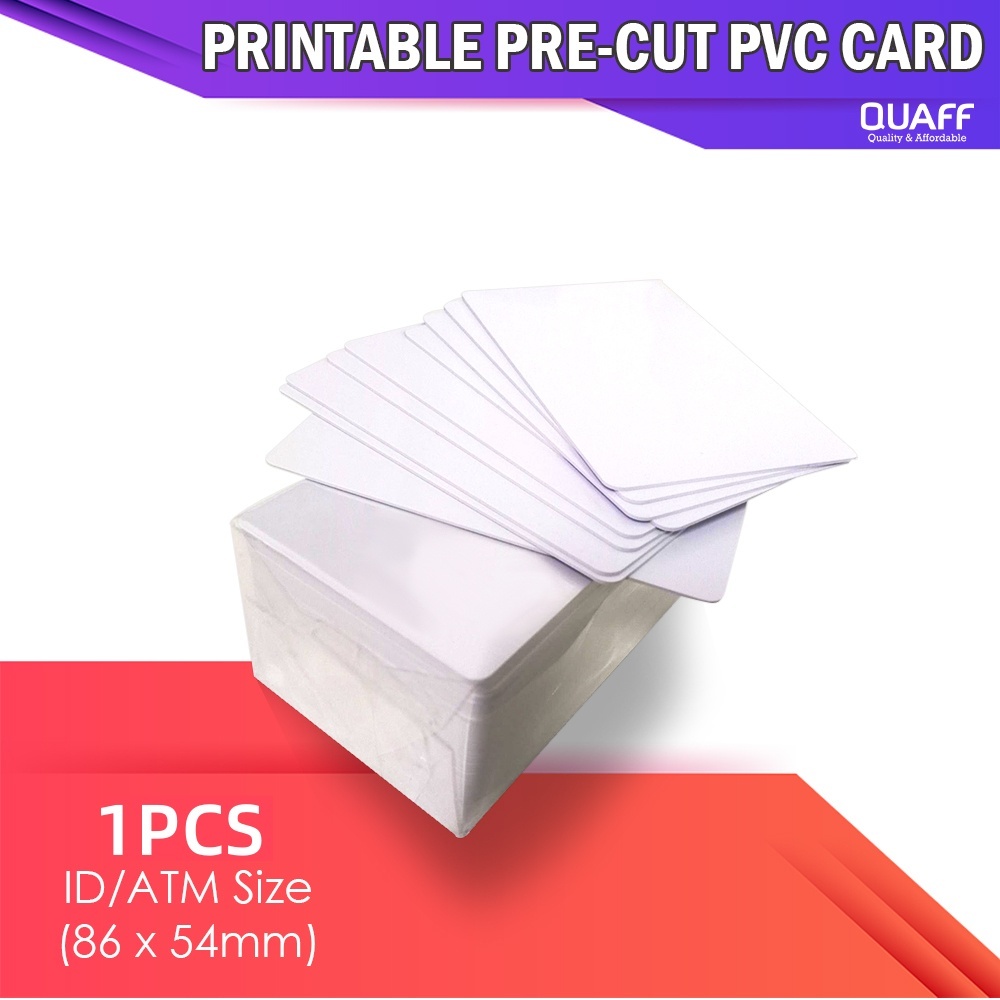 Jual QUAFF Untuk Pencetakan ID Langsung Printable PVC Pre Cut ID Card