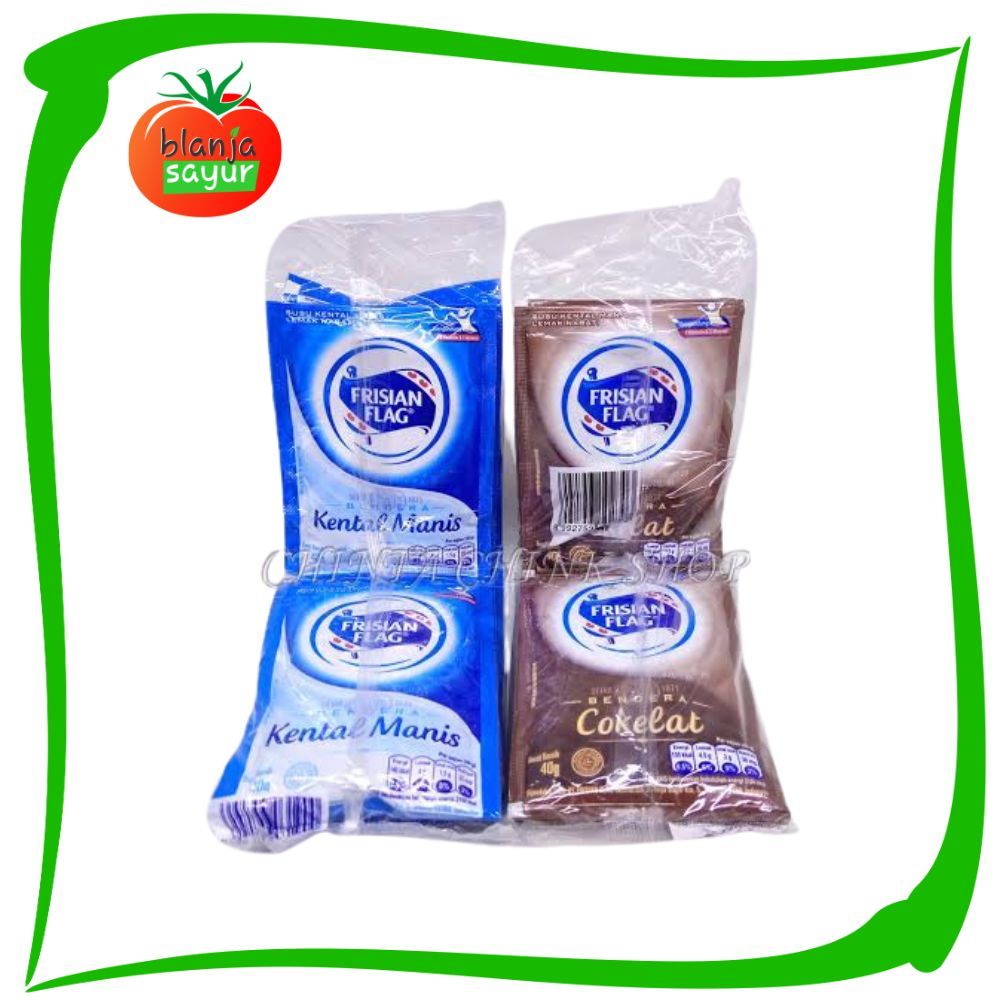 Jual Frisian Flag Bendera Susu Kental Manis Sachet 38gr Isi 6 Shopee