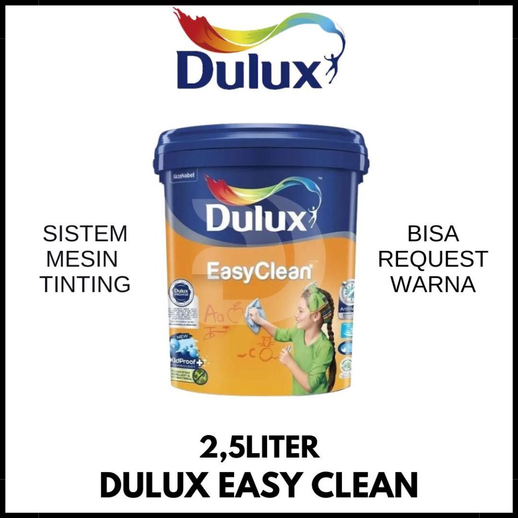 Jual Cat Tembok Interior Dulux Easyclean Liter Sistem Tinting Bisa