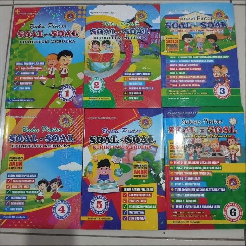 Jual Buku Pintar Soal Soal Kurikulum Merdeka Kelas 1 2 3 4 5 6 SD ITA