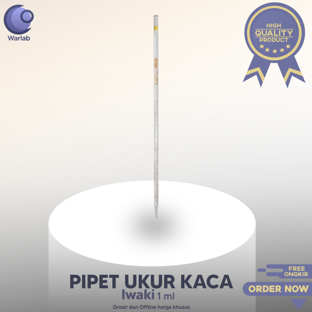 Jual IWAKI PIPET UKUR Kaca Vol 1 Ml MEASURING PIPET Serological