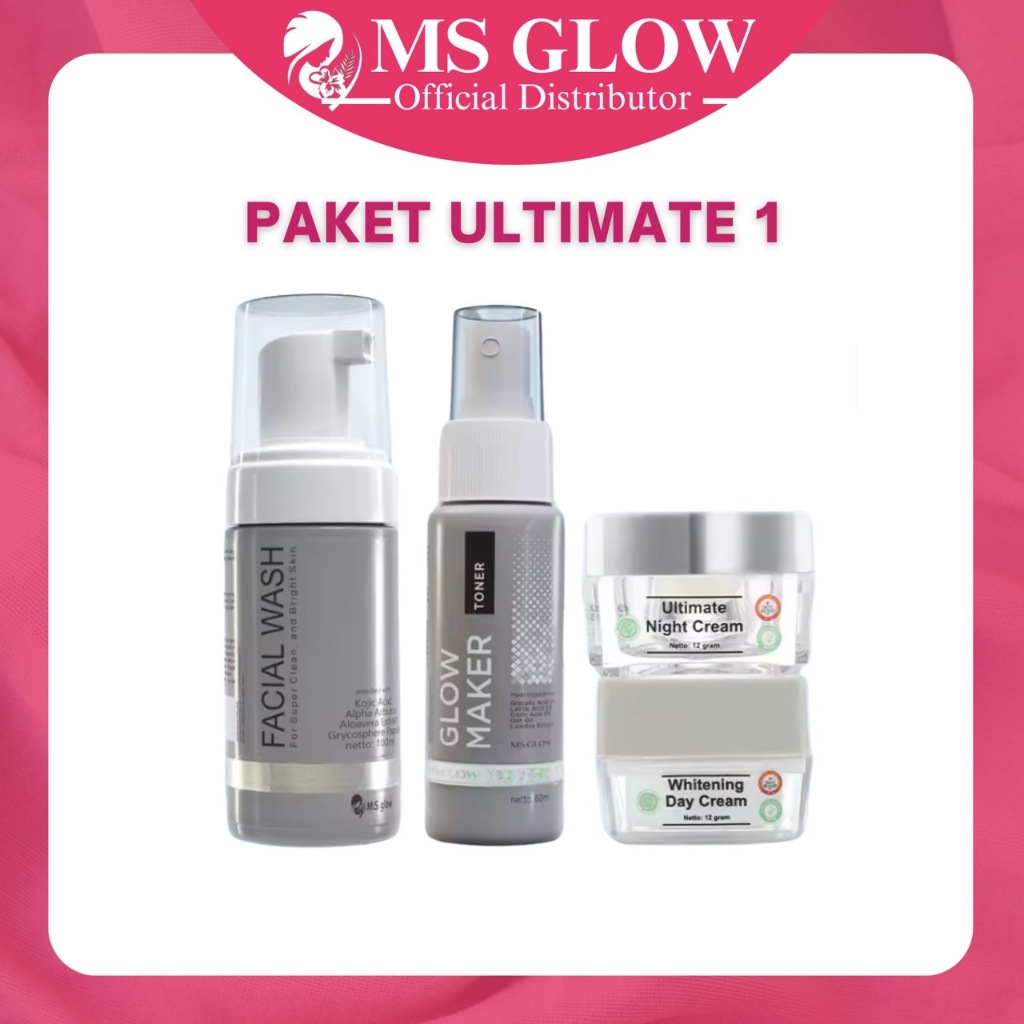 Jual Ms Glow Paket Wajah Kecantikan Whitening Acne Luminous