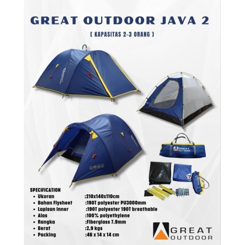 Jual Tenda Java 2 Great Outdoor Original Shopee Indonesia