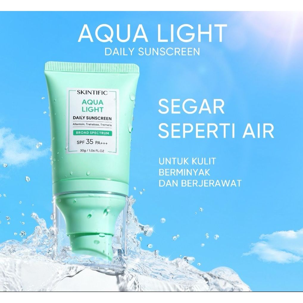 Jual SKINTIFIC AQUA LIGHT DAILY SUNSCREEN SPF 35 PA Shopee Indonesia