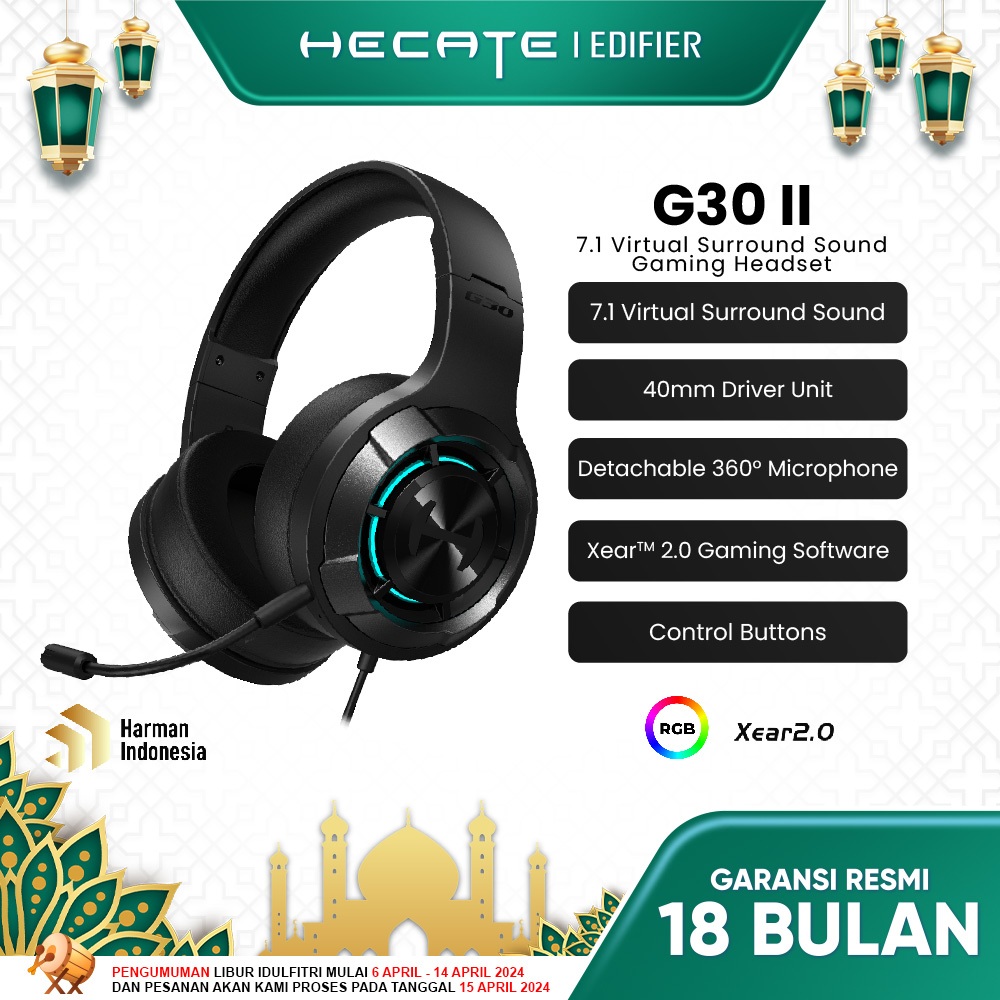 Jual Hecate By Edifier G Ii Virtual Surround Sound Gaming Headset