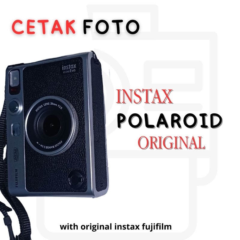 Jual Cetak Foto POLAROID BY INSTAX FUJIFILM MOTIF PUTIH CETAK KILAT