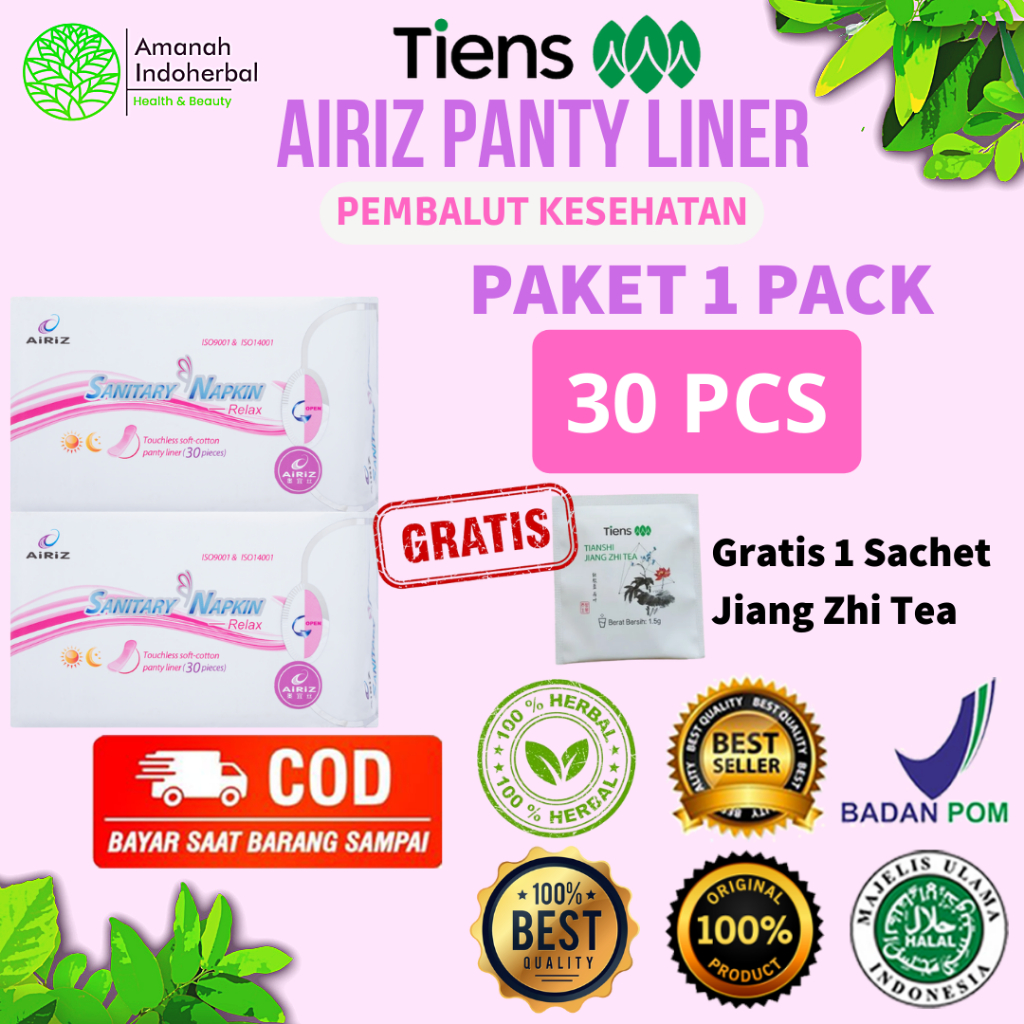 Jual Airiz Pembalut Wanita Pembalut Kesehatan Herbal Airiz Pantyliner