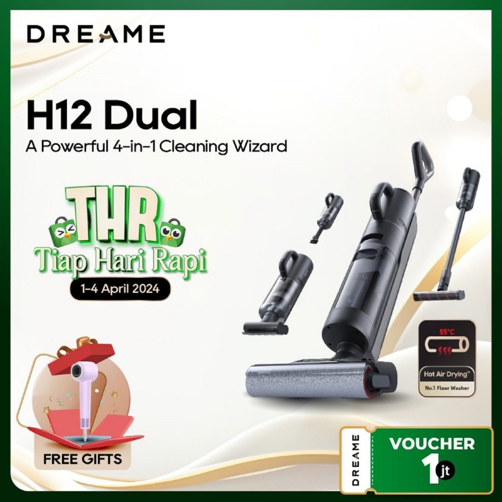 Jual Dreame H Dual Vacuum Cleaner Wet And Dry Penghisap Penyedot