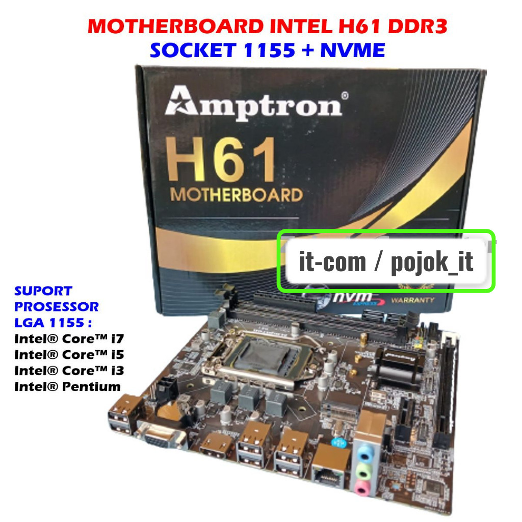 Jual Motherboard Amptron H M Nvme Lga Processor Support Gen