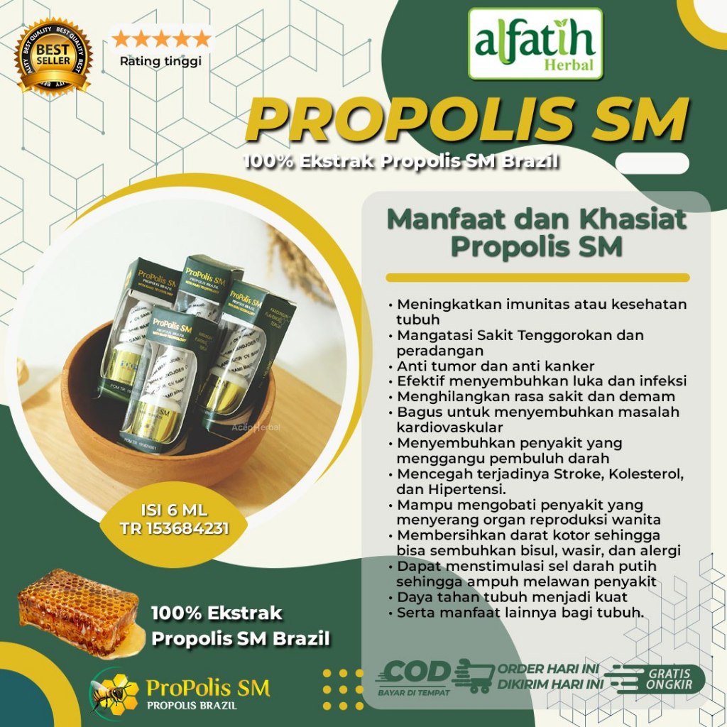 Jual Propolis SM Brazilian 100 Asli Nano Technology Bersertifikat BPOM