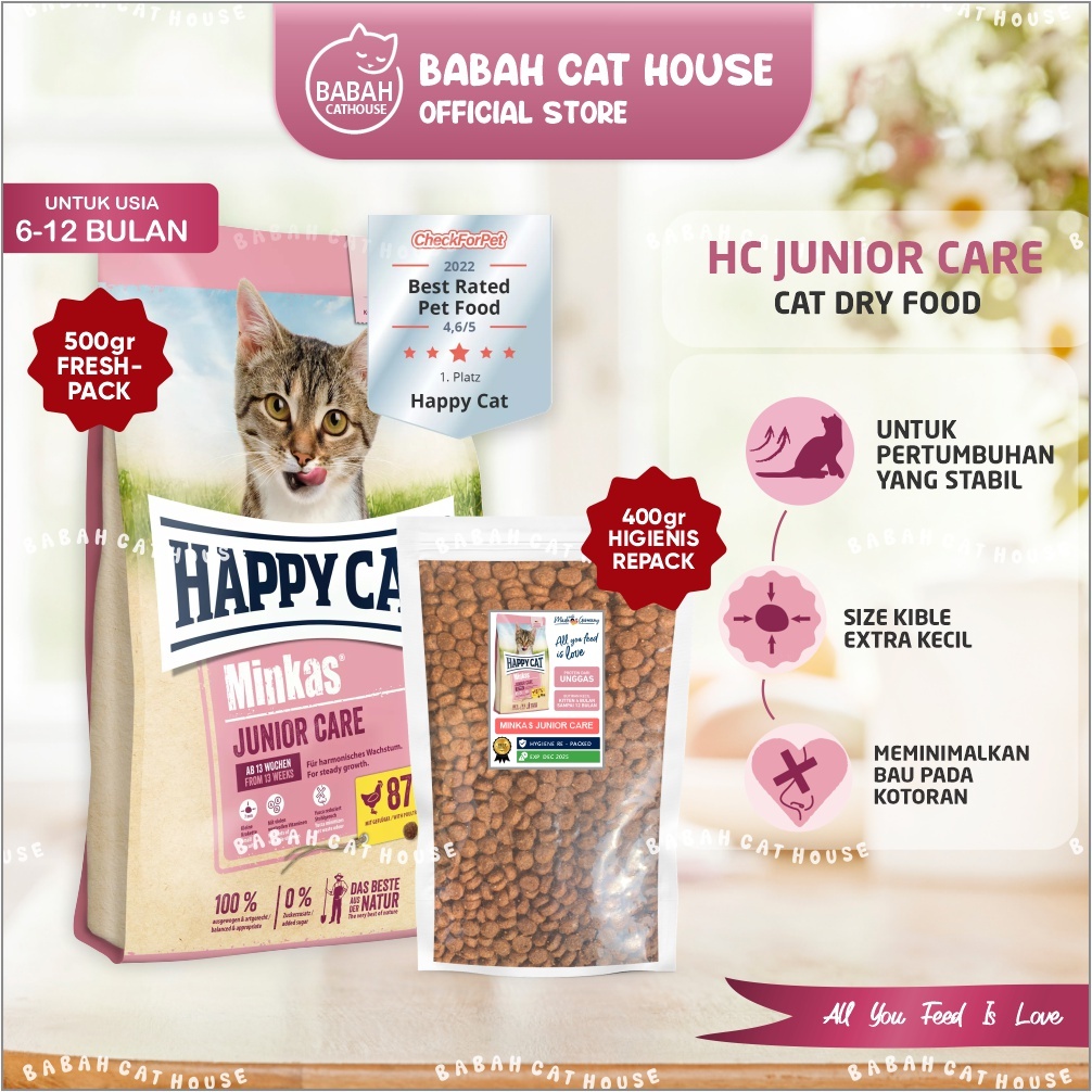 Jual Happy Cat Minkas Junior Care Gr Food Happycat Makanan Kucing