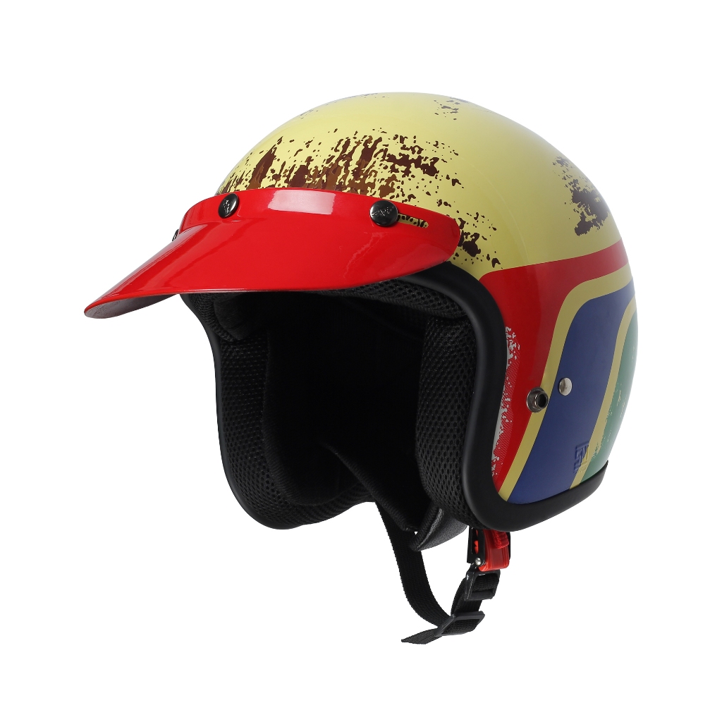 Jual Rimc Helm Trail Vintage Klasik Tayeng Cream Shopee Indonesia