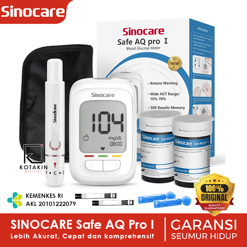 Jual Alat Cek Gula Darah Sinocare Safe AQ Pro I 50 Strip Shopee