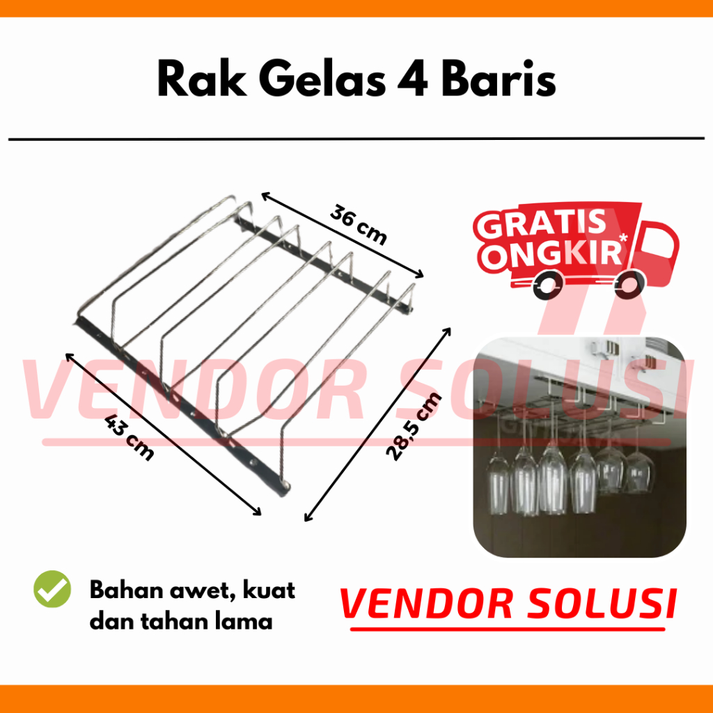 Jual Rak Gelas Wine Gantung Jalur Tempat Gelas Mini Bar Mewah