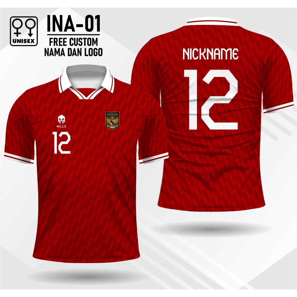 Jual Jersey Timnas Indonesia Jersey Bola Afc Jersey U23 Free Custom