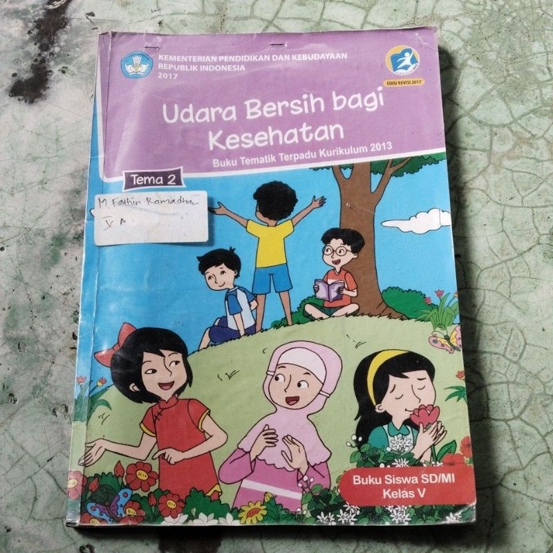 Jual Buku Ori Tematik Tema Udara Bersih Bagi Kesehatan Kelas Sd