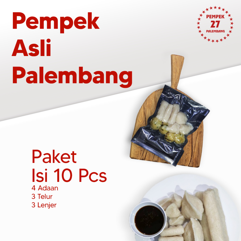 Jual Pempek Palembang Campur Adaan Lenjer Telor Frozen Food