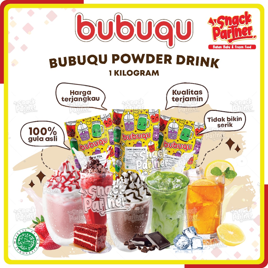 Jual BUBUQU Powder Drink 1 KG Bubuk Minuman Premium Kekinian Ala Kafe