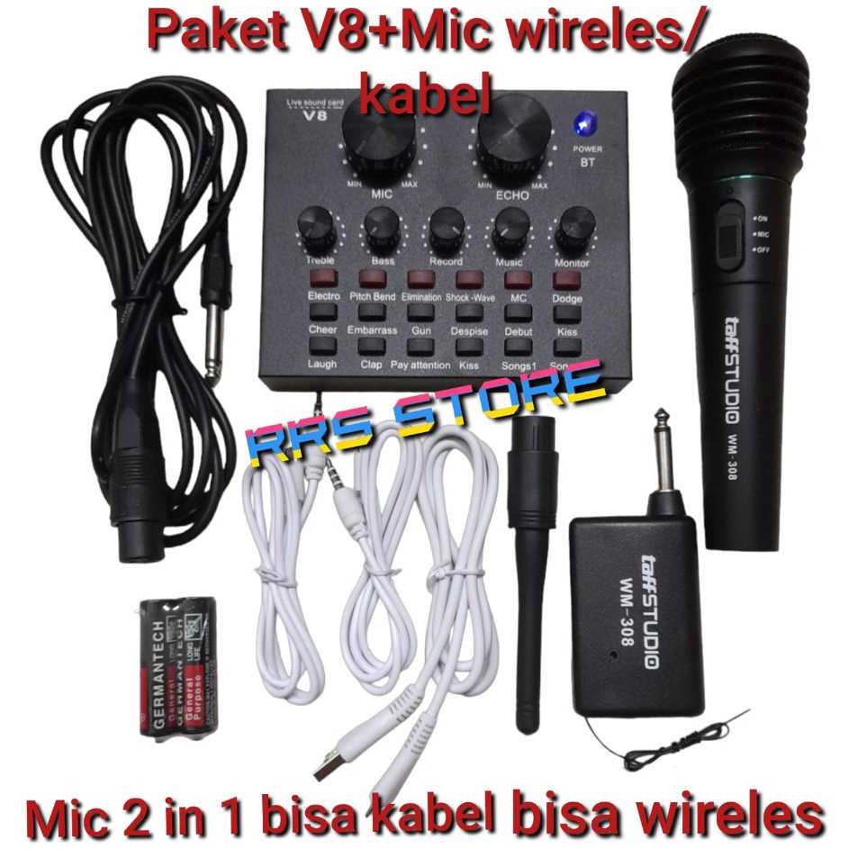 Jual Paket Karoke Soundcard V Bluetooth Audio Usb External Soundcard