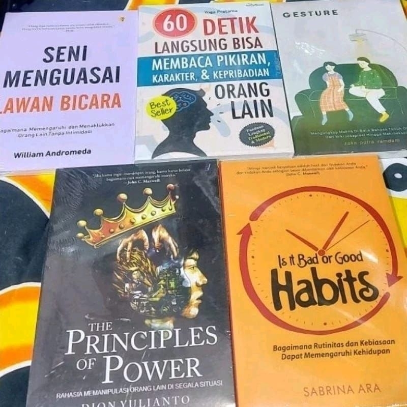 Jual Paket 5 Buku The Principles Of Power Is It Bad Or Good Habits