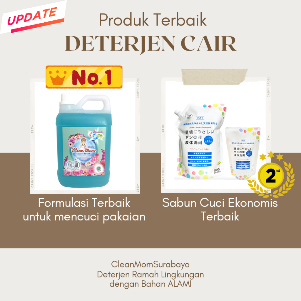 Jual Clean Mom Deterjen Liter Ml Shopee Indonesia