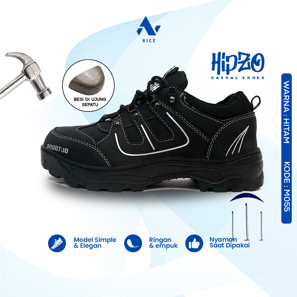 Jual Sepatu Pria Safety Proyek Ujung Besi Hipzo M Original Safety