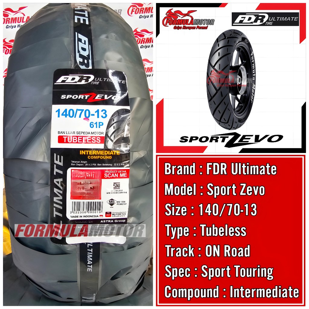 Jual Fdr Ultimate Sport Zevo Ring Tubeless Sport Touring