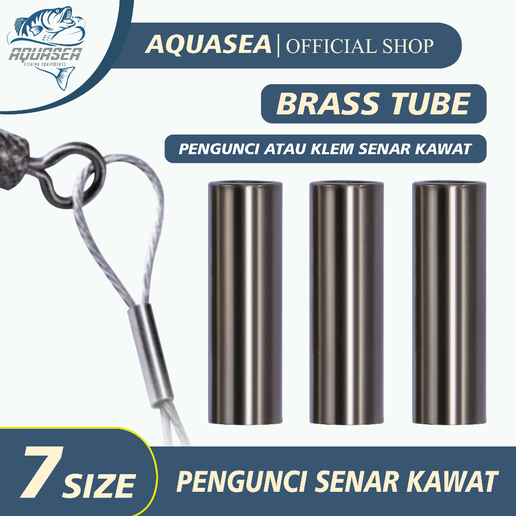 Jual AQUASEA Klem Neklin Brass Tube Isi 5 Pcs Baja Copper Sleeve Klem