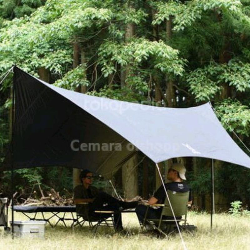 Jual FULL SET Flysheet 4x6 Hexagonal Full Set Tiang Flysheet 4x6