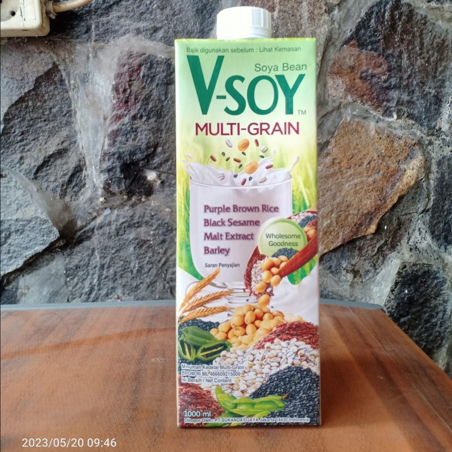 Jual V Soy Multi Grain Soya Bean Milk Susu Kedelai Uht Liter