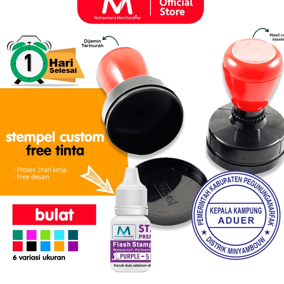 Jual Free Packing CETAK STEMPEL FLASH OTOMATIS CEPAT CUSTOM STEMPEL