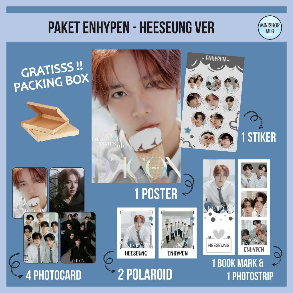 Jual Freebox Paket Hemat Enhypen Dicon Unofficial Fankit Enhypen