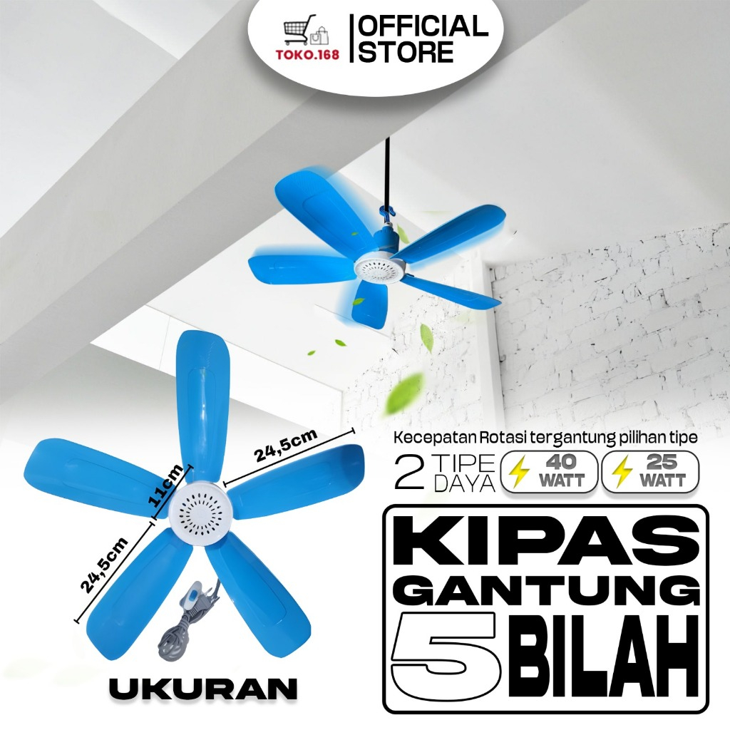 Jual Kipas Angin Gantung Heli Fan Low Watt Hemat Energi Shopee