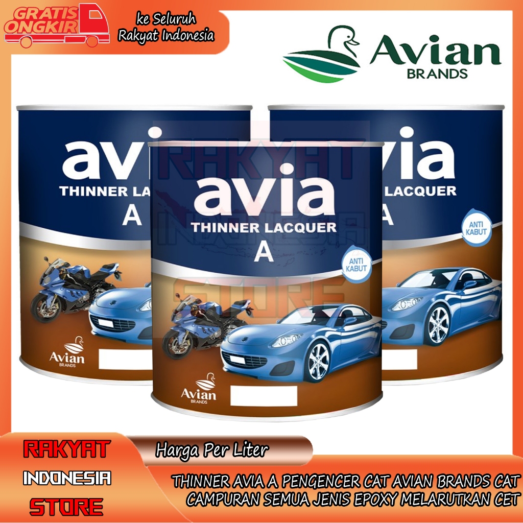 Jual Thinner Tiner Avian Avia A Liter Lt Ltr Thinner Leter Lt