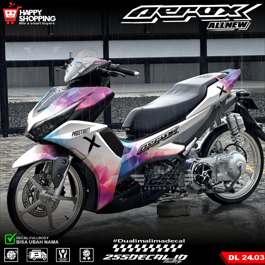 Jual Decal Yamaha Aerox 155 Connected FullBody Fullblok Stiker Aerox