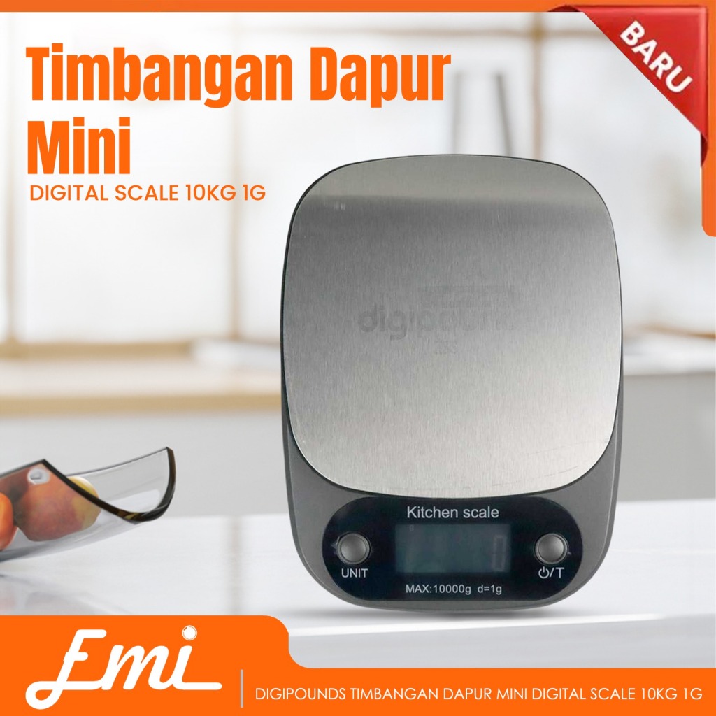 Jual Digipounds Timbangan Dapur Mini Digital 10kg Akurasi 1g Kitchen