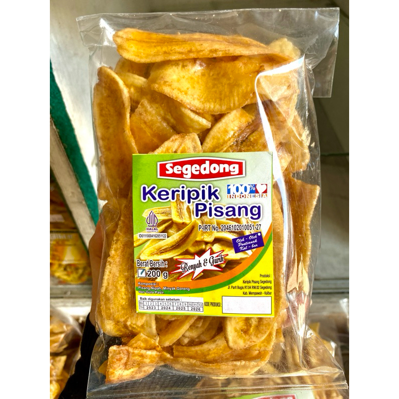 Jual KERIPIK PISANG MANIS SEGEDONG UKURAN SEDANG 200g KRIPIK KERUPUK