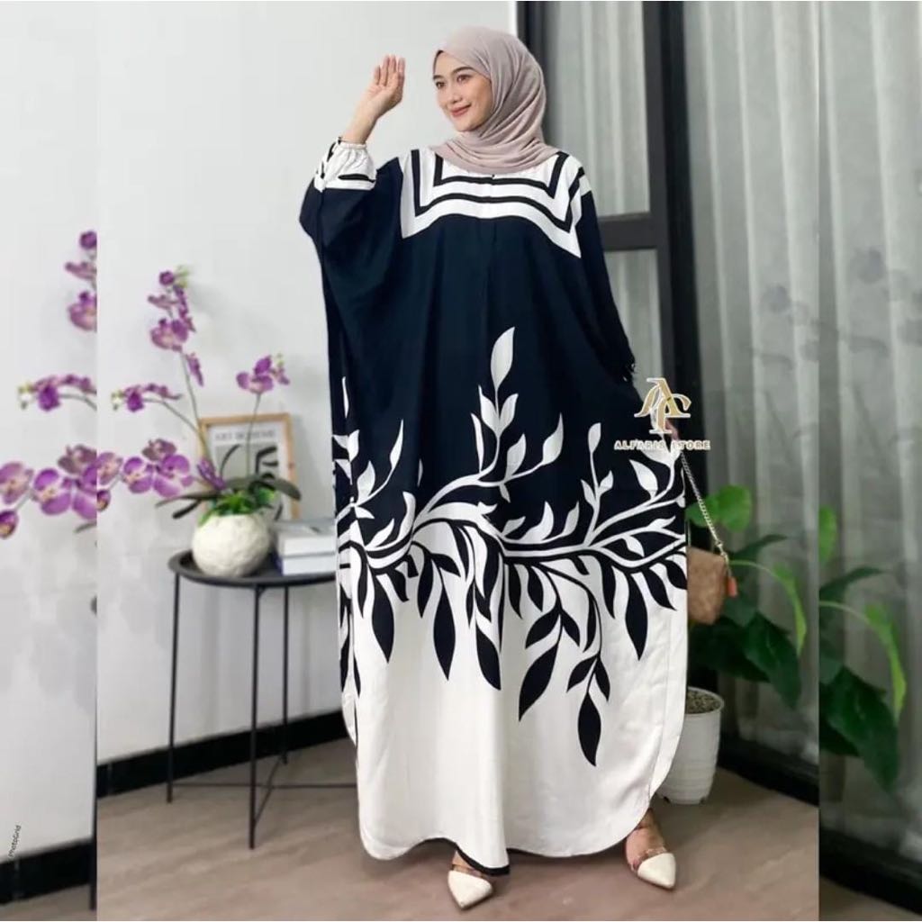 Jual Delis Kaftan Jumbo LD 160 Kaftan Lebaran Simple Kaftan Rayon